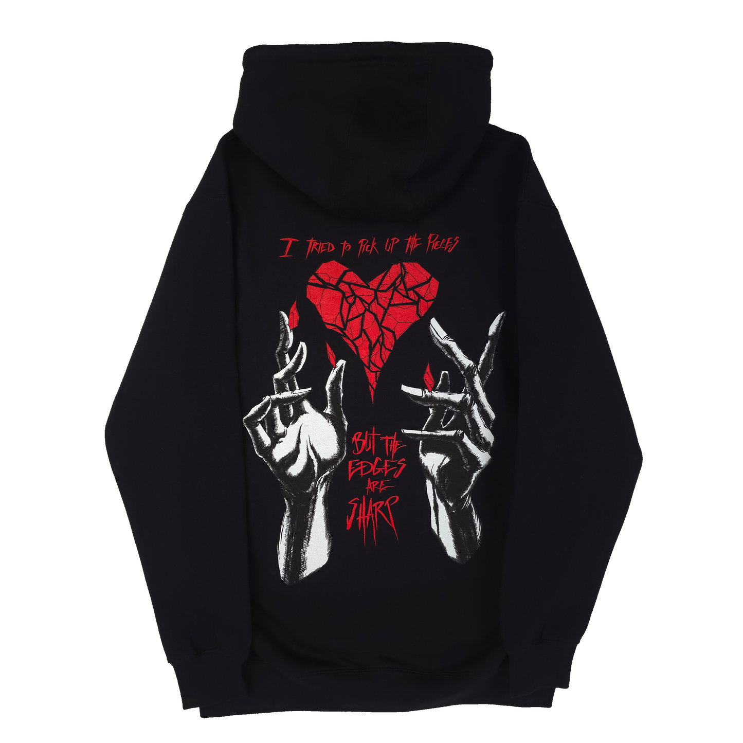 Sharp Edges Pullover Hoodie Black